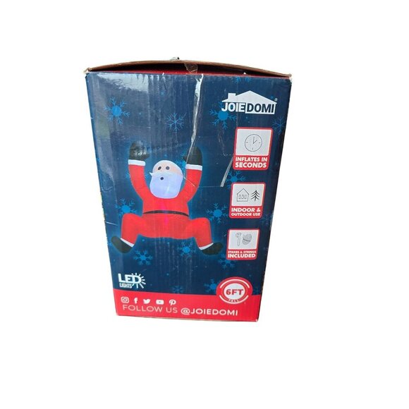 Joiedomi Holiday Inflatable Climbing Santa 6FT Tall Indoor Outdoor LED Lights - Picture 6 of 6